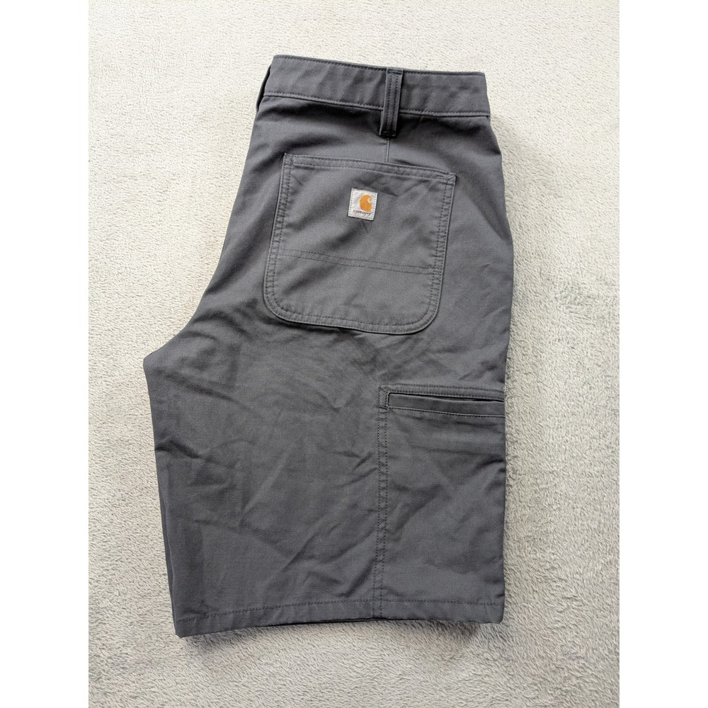 Carhartt Rugged Professional Flex Loose Fit Canvas Work Shorts Gray BS3111 - Picture 1 of 14
